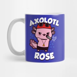 Funny Cute Axl Rose Rocker Axolotl Gift For Axolotl Lovers Mug